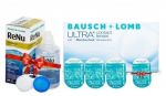 Акція! ULTRA 3шт + 1 лінза у подарунок + Renu Advanced 60мл