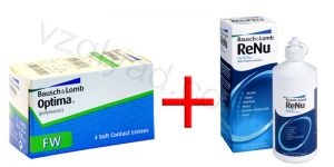 Optima FW (Bausch & Lomb) 4шт + ReNu MultiPlus (Bausch & Lomb) 120мл