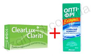 ClearLux Premium 3шт + Оpti Free Express 355мл